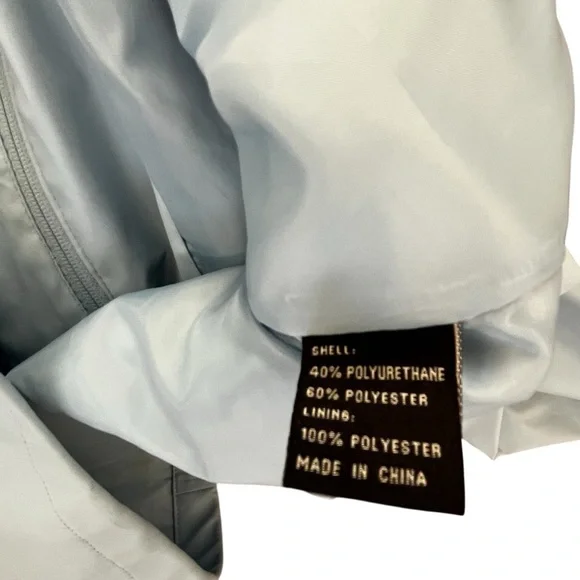 Black Dog Light Blue Women’s XL Raincoat Full Zip Hood Adjustable Wrist - Picture 9 of 9